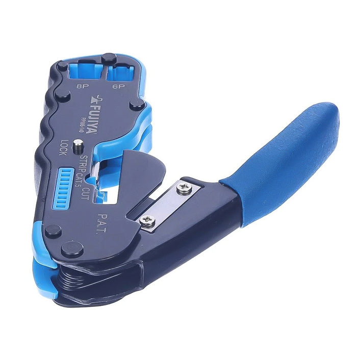 Kìm bấm mạng đa năng Fujiya PP606-140 kích thước 140mm,bấm cosse RJ45/RJ11, cắt và tuốt dây