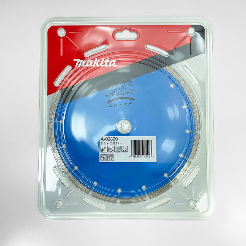Lưỡi cắt kim cương 230mm kiểu răng phân đoạn Makita dùng cho bê tông, lỗ cốt 22.23mm cắt khô ( Cấp 3 sao )