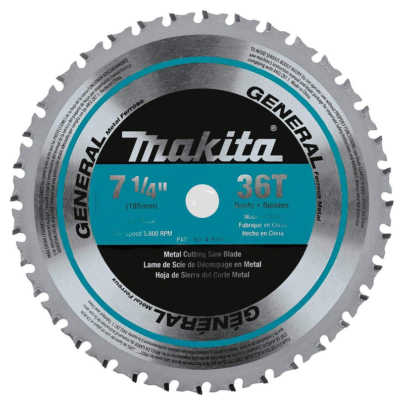 Lưỡi cưa kim loại Cermet Makita A-93815 đường kính 185mm, 36 răng kiểu ATB, lỗ cốt 15.88mm
