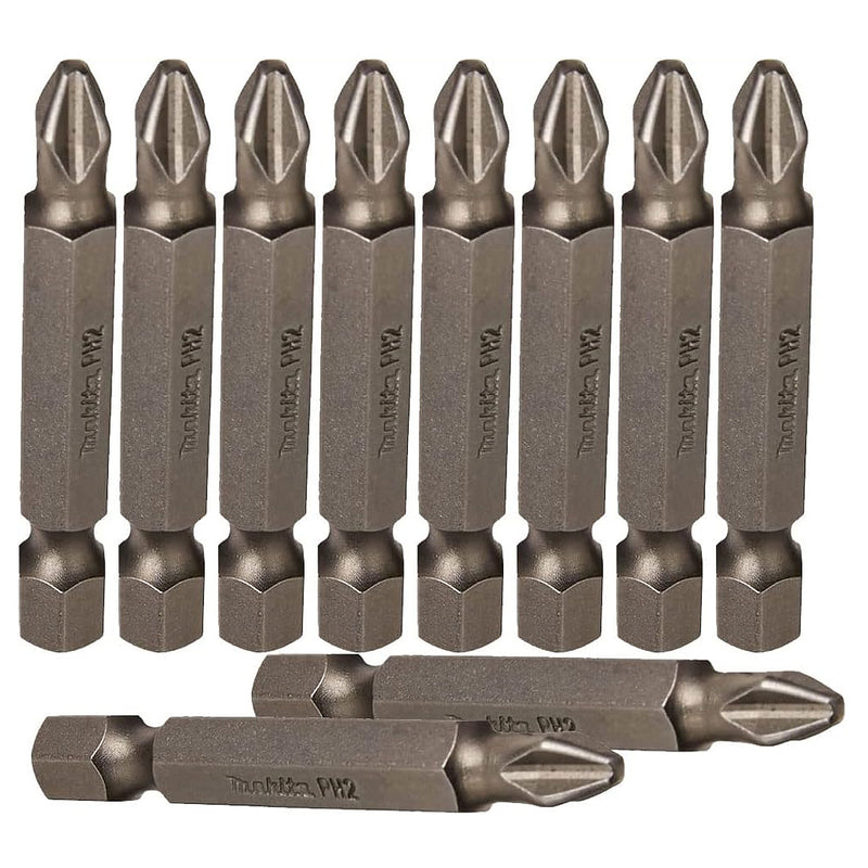 Hộp 50 mũi vít bake Makita B-26490 kích thước PH2 x 50mm, đuôi lục giác 6.35mm (1/4 inch)