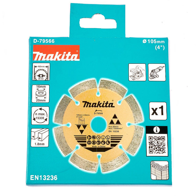 Lưỡi cắt bê tông Makita D-79566 đường kính 105mm, lỗ cốt 20mm