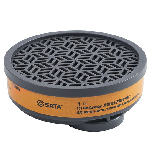 Phin lọc khí Axit đơn E1 SATA FH0604 lọc khí độc hại, than hoạt tính gáo dừa, cho mặt nạ SATA FH0601, FH0511.