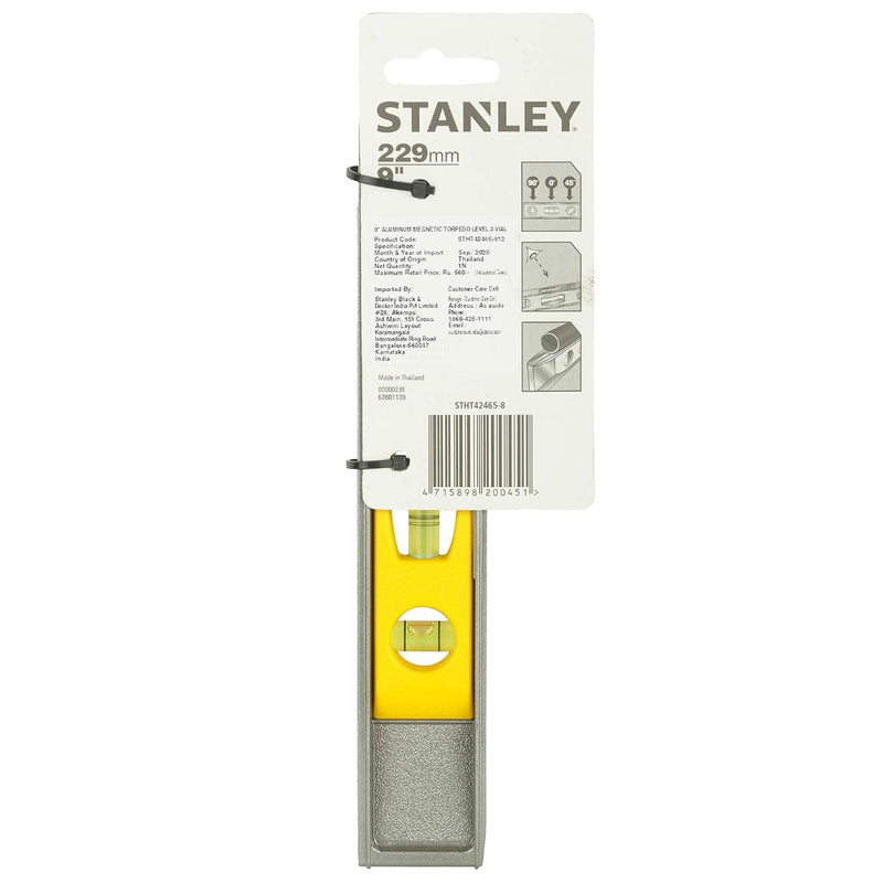 Thước thủy Torpedo thân nhôm Stanley STHT42465-8 chiều dài 230mm