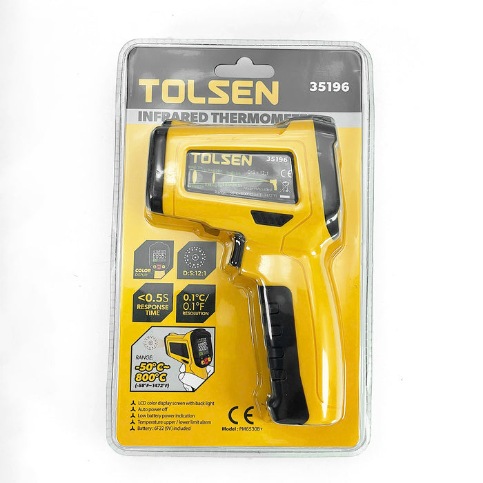 Máy đo nhiệt kế hồng ngoại -50°C - 800°C (-58°F - 1022°F) TOLSEN 35196