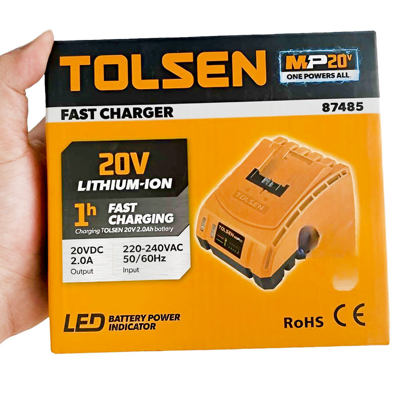 Đế sạc tiêu chuẩn Tolsen 87485 dùng cho Pin 20V