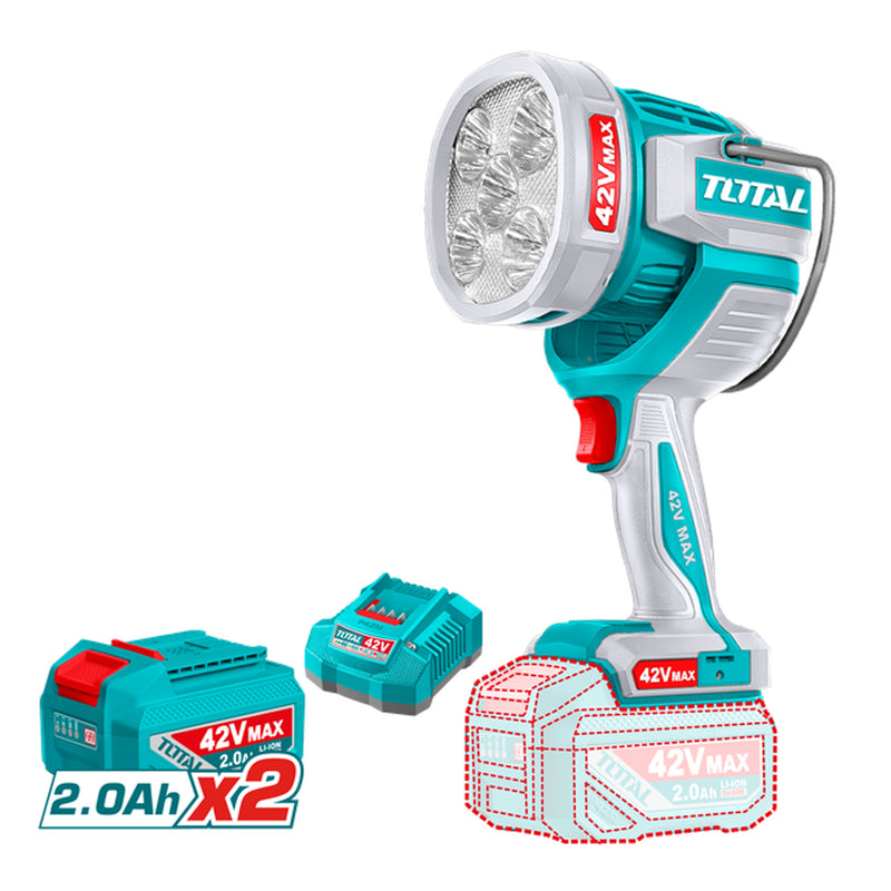 Đèn LED Total TWLI42896 dùng Pin 42V, độ sáng 2800lm