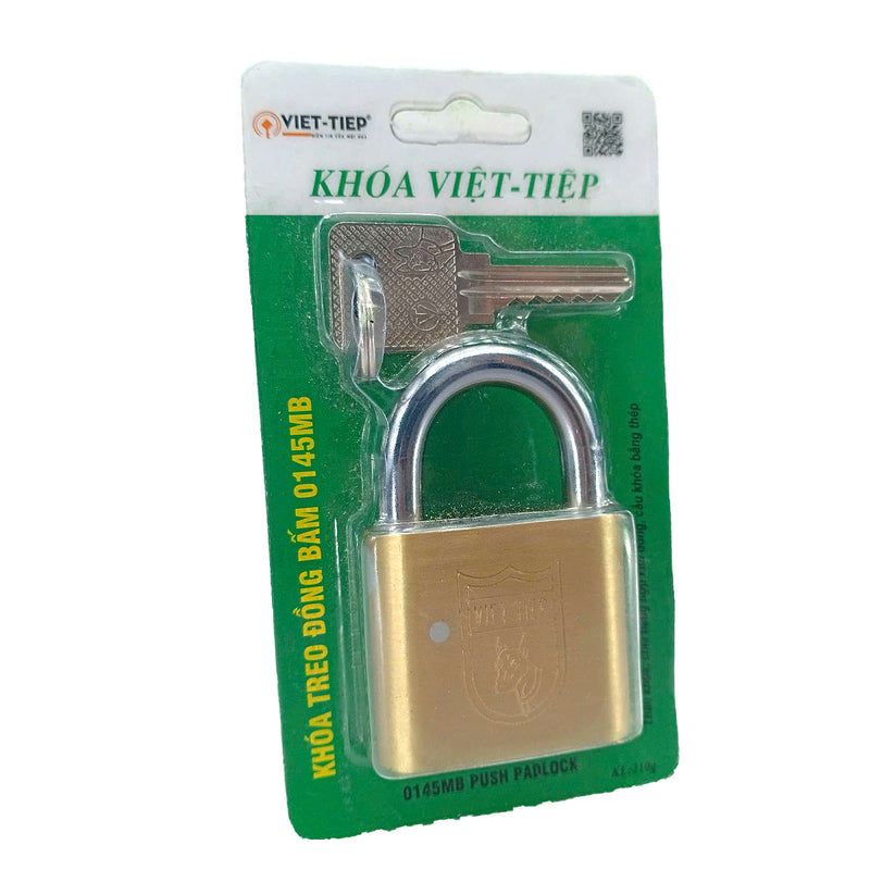 Ổ khóa treo đồng càng bấm Việt tiệp