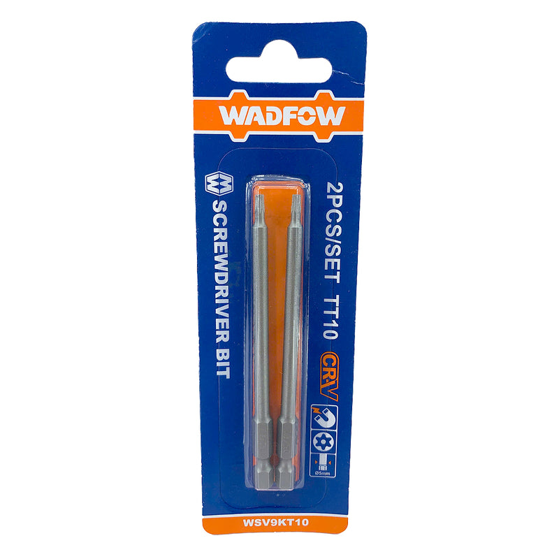 Bộ 2 Mũi Vặn Vít Đầu Hoa Thị Có Lỗ, Kích thước TT10-TT30 dài 100mm, đuôi lục giác 6.35mm (1/4 inch)
