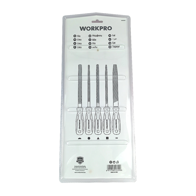 Bộ 5 cây dũa kim loại 200mm (8 inches) Workpro WP201701