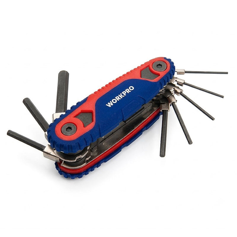 Bộ lục giác gập, có khóa góc 8 chi tiết Workpro WP222101