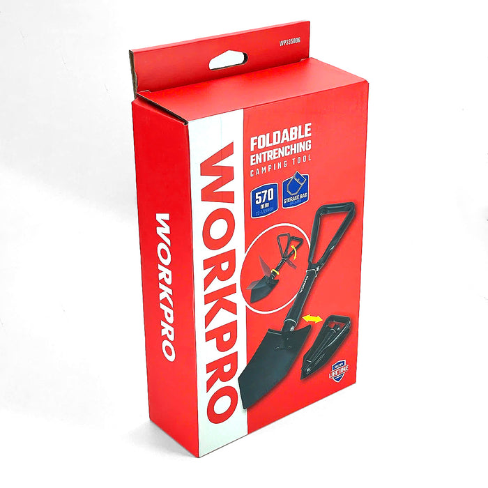 Xẻng thép đa năng 570mm có thể gấp gọn Workpro WP335006