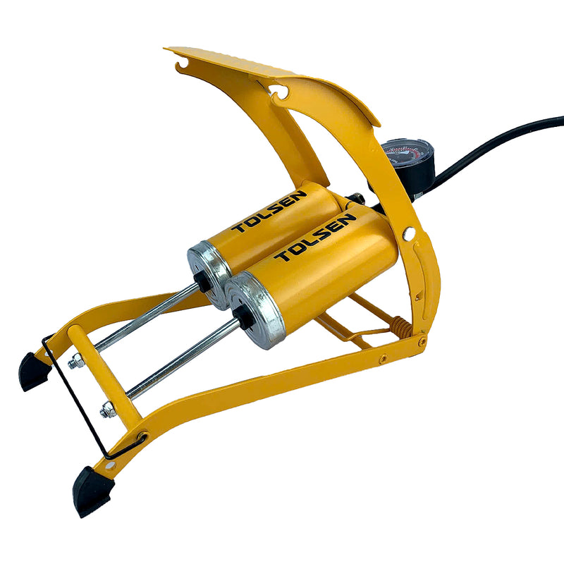 Bơm hơi kiểu đạp chân 2 ống Piston TOLSEN 65510