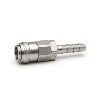 Đầu nối nhanh Super Cupla 02SH (Socket) chất liệu thép mạ Chrome, kiểu đuôi gai nối ống mềm 1/4 inch