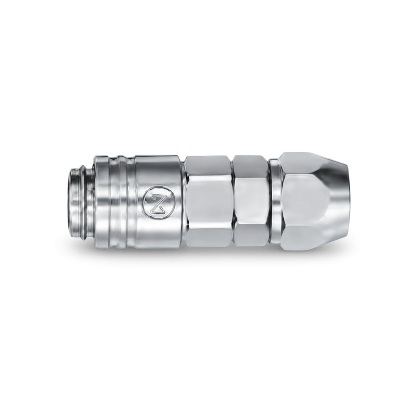 Đầu nối nhanh Small Cupla SN-Type (Socket) chất liệu đồng mạ chrome, kiếu kết nối bằng đai ốc siết