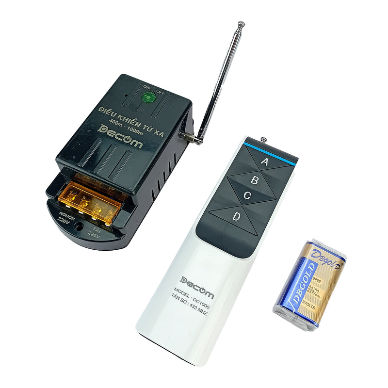 Thiết bị điều khiển từ xa Decom DC-3500W-1000 chuyên dùng cho mô tơ, khoảng cách điều khiển từ 20m - 800m