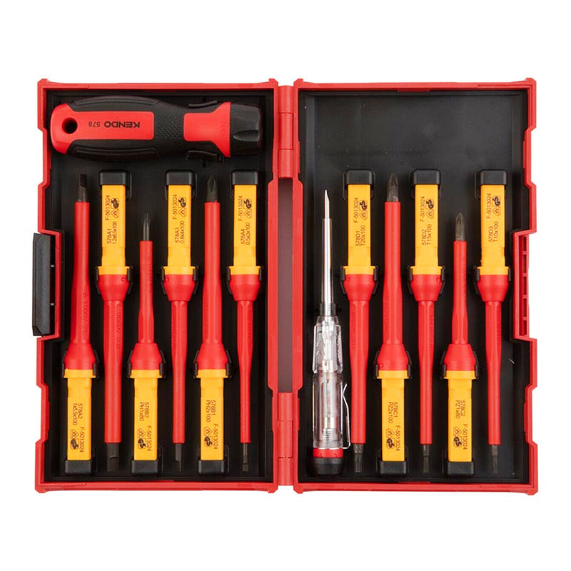 Bộ tua vít cách điện 1000V 13 chi tiết Kendo 20485