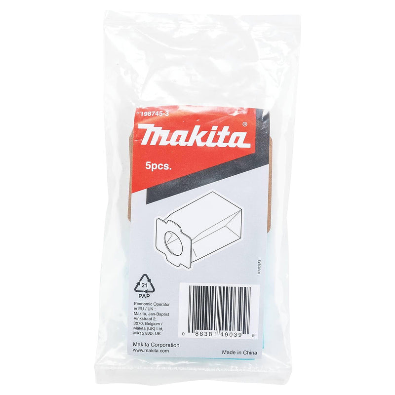 Bộ 5 túi lọc bụi giấy Makita 198745-3