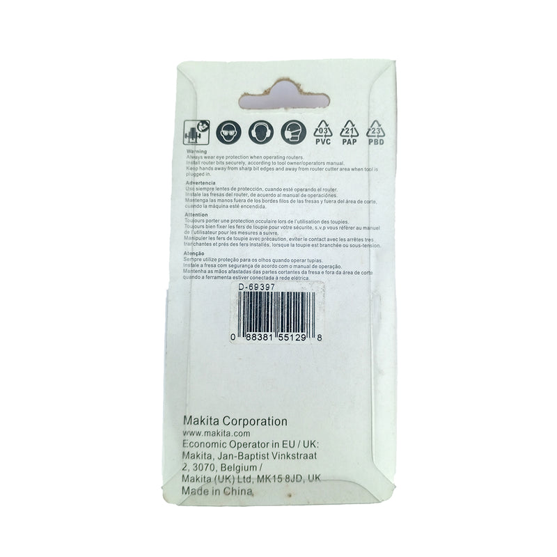 Mũi phay rãnh chữ U hệ inch Makita cốt 1/4 inch, đường kính hiệu dụng từ 1/2 inch - 3/8 inch ( Cấp 2 sao )