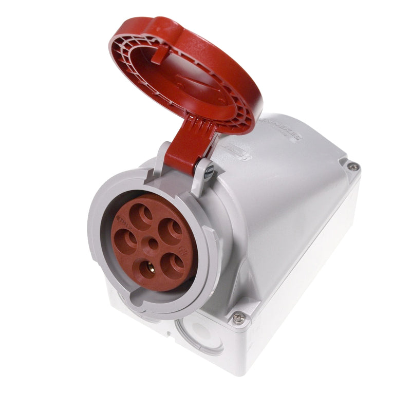 Ổ cắm công nghiệp MENNEKES gắn tường 63A (IP44) – Công nghệ X-CONTACT ghép nối nhanh (3P, 4P, 5P) | Wall mounted receptacle