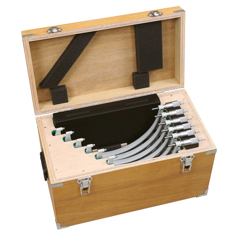 Bộ 6 cây Panme đo ngoài Mitutoyo Mã số 103-915, đáp ứng dãy đo từ 150 - 300mm