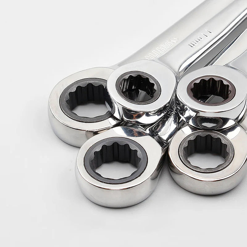 X-beam Combination Ratcheting Wrench from 8mm to 19mm SATA