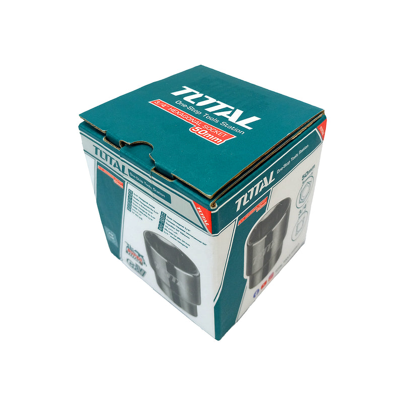Đầu tuýp lục giác 3/4 inch TOTAL kích thước từ 19mm - 55mm, cấp thép 50BV30