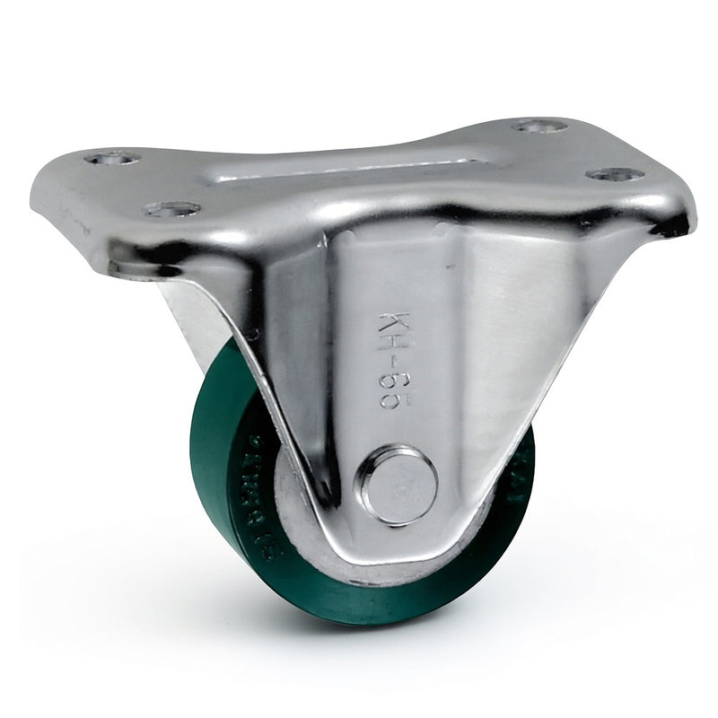 Bánh xe đẩy tải nặng, thân lùn Ukai KH-Type cố định, không khóa bánh, đường kính từ 50mm - 75mm