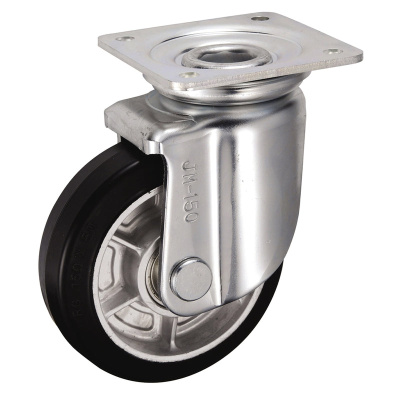 Bánh xe đẩy tải nặng, thân cao Ukai JM-Type có xoay, không khóa bánh, đường kính từ 100mm - 200mm