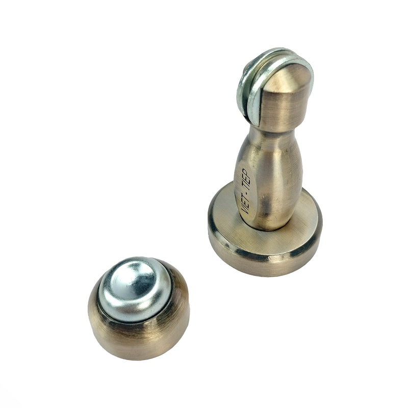 Chốt chặn cửa hít nam châm Việt tiệp 10451, vật liệu bằng hợp kim kẽm Zinc Alloy, mạ đồng cổ điển