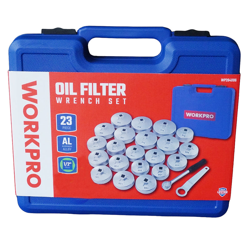 Bộ cảo chén tháo lọc dầu cốt 1/2 inch, 23 chi tiết Workpro WP204006