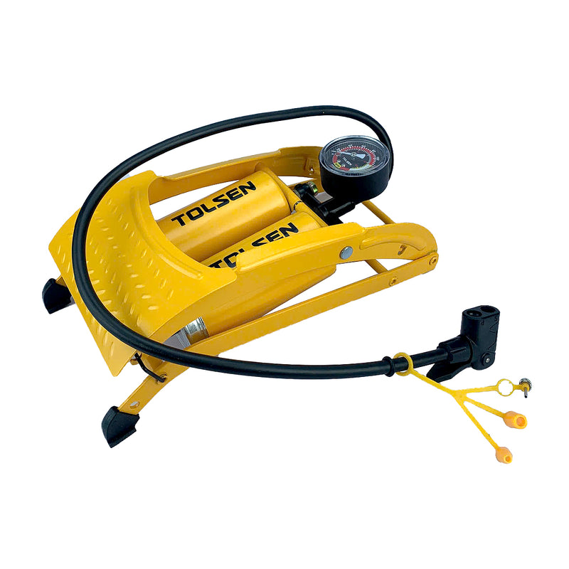 Bơm hơi kiểu đạp chân 2 ống Piston TOLSEN 65510