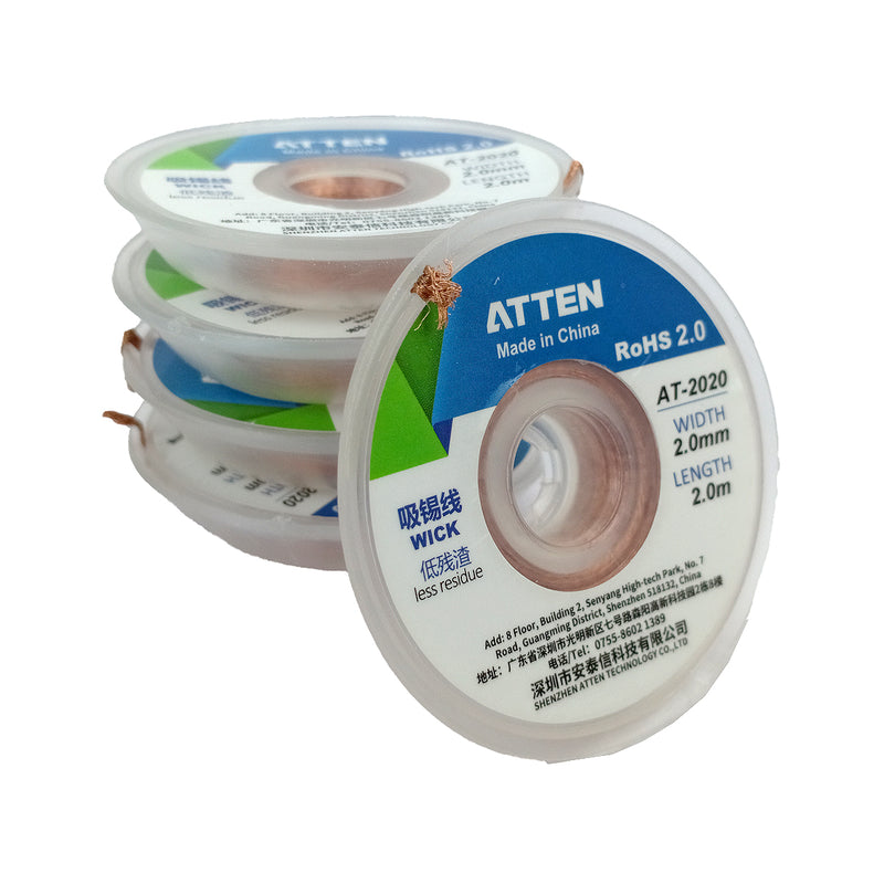 Dây đồng nhuyễn thấm hút chì lỏng hoặc thiếc lõng Atten. Tiêu chuẩn RoHS 2.0