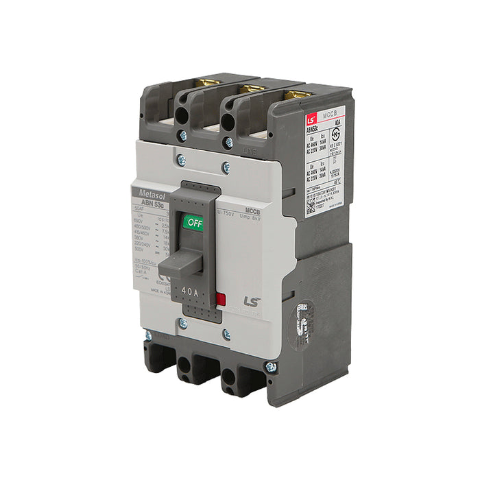 Cầu dao tự động MCCB 3P LS, tải danh định từ 5A ~ 1600A, dòng cắt từ 14kA - 75kA