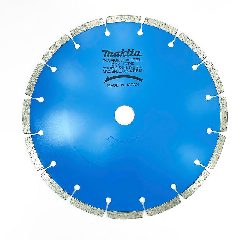 Lưỡi cắt kim cương 230mm kiểu răng phân đoạn Makita dùng cho bê tông, lỗ cốt 22.23mm cắt khô ( Cấp 3 sao )