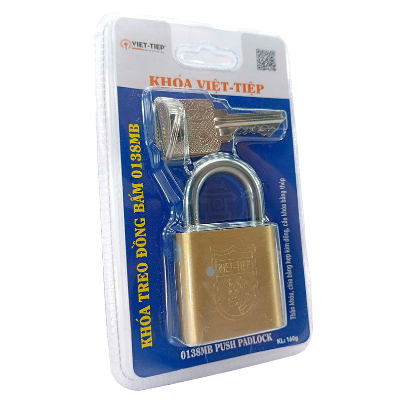 Ổ khóa treo đồng càng bấm Việt tiệp