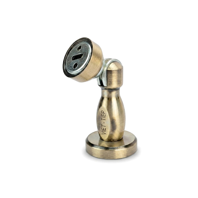 Chốt chặn cửa hít nam châm Việt tiệp 10451, vật liệu bằng hợp kim kẽm Zinc Alloy, mạ đồng cổ điển