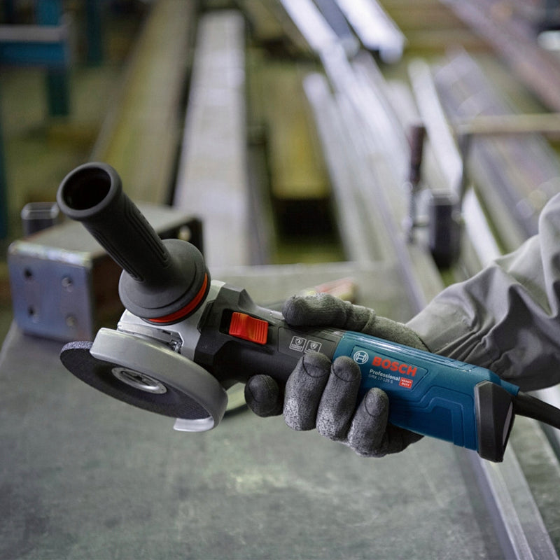 Máy mài góc Bosch GWS 14-125 S công suất 1,400W đường kính lưỡi 125mm, công tắc trượt mã số 06017D0100