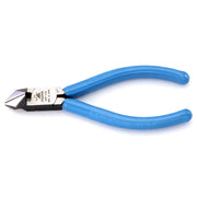 Kìm cắt nhựa nghiêng 25 độ Fujiya 50P-150 150mm lưỡi cong, thép hợp kim cao cấp, cán nhựa cam chống trượt.