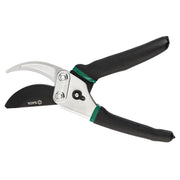 Kéo cắt tỉa cành SATA 23104, lưỡi thép SK5, tay cầm chống trượt, khóa an toàn.