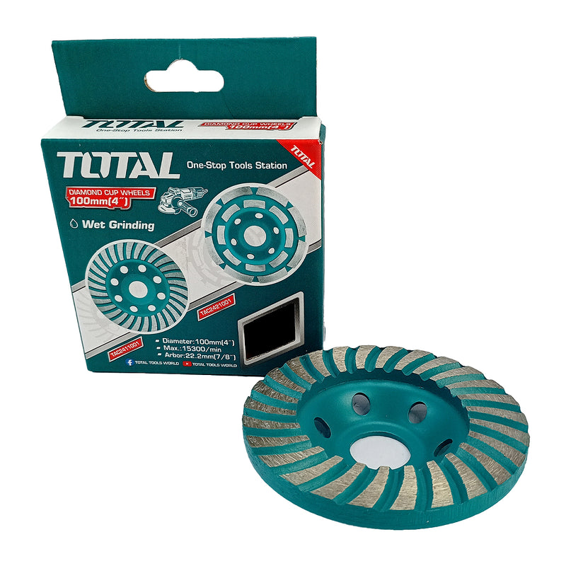 Chén mài đá/bê tông 100-150mm lỗ cốt 22.22mm TOTAL