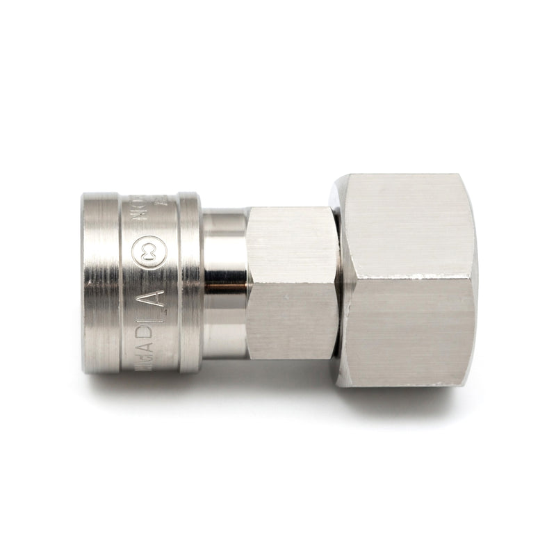 Đầu nối nhanh Hi Cupla Standard SF-Type (Socket) kiểu kết nối ren trong, gioăng chịu nhiệt FKM (Fluoro Rubber)
