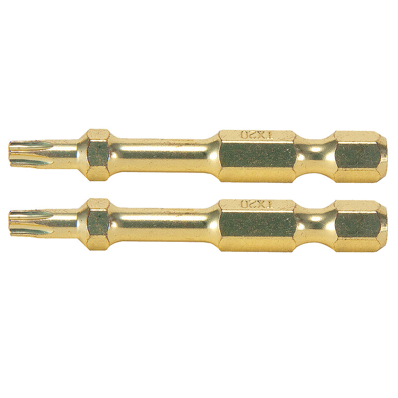 Vĩ 2 mũi vít đầu sao Torsion Impact Gold Makita kích thước từ T10 - T30, chiều dài 50mm, đuôi lục giác 6.35mm (1/4 inch)