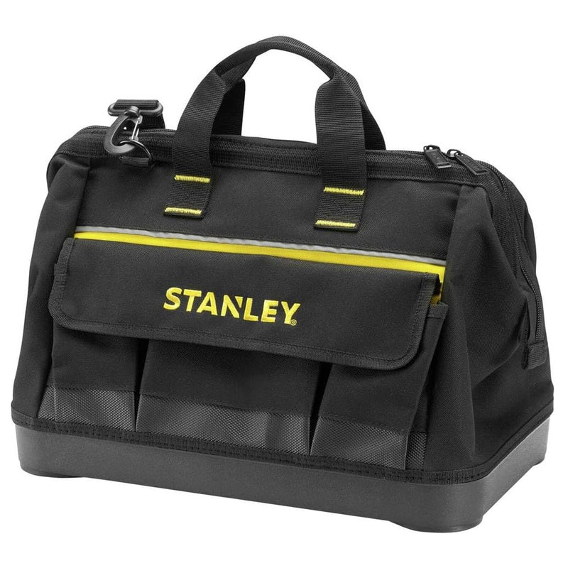 Túi đựng dụng cụ 16 inch Stanley 1-96-183 dạng miệng mở rộng vải Nylon 600D đáy nhựa cứng chống nước