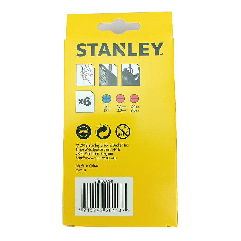 Tua vít bộ cán sắt 6pc Stanley STHT66039-8