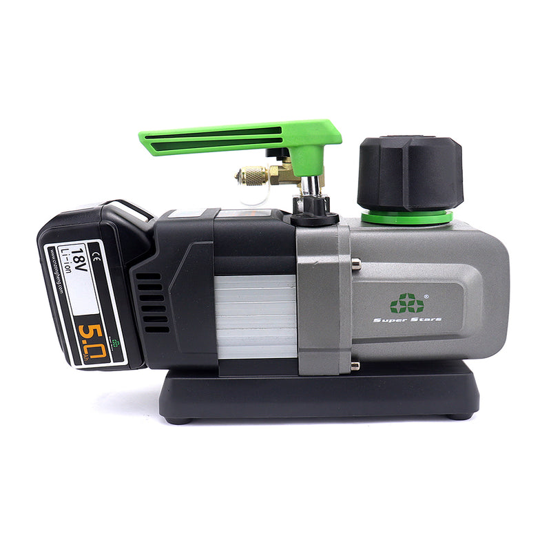 Bơm hút chân không Super Stars ST-2BM 2.5CFM, động cơ 2 cấp, tốc độ hút 70Lít/phút, dùng Pin Lithium 18V