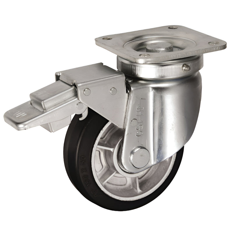 Bánh xe đẩy tải siêu nặng Ukai JHB-Type có xoay, có khóa bánh, đường kính 150mm