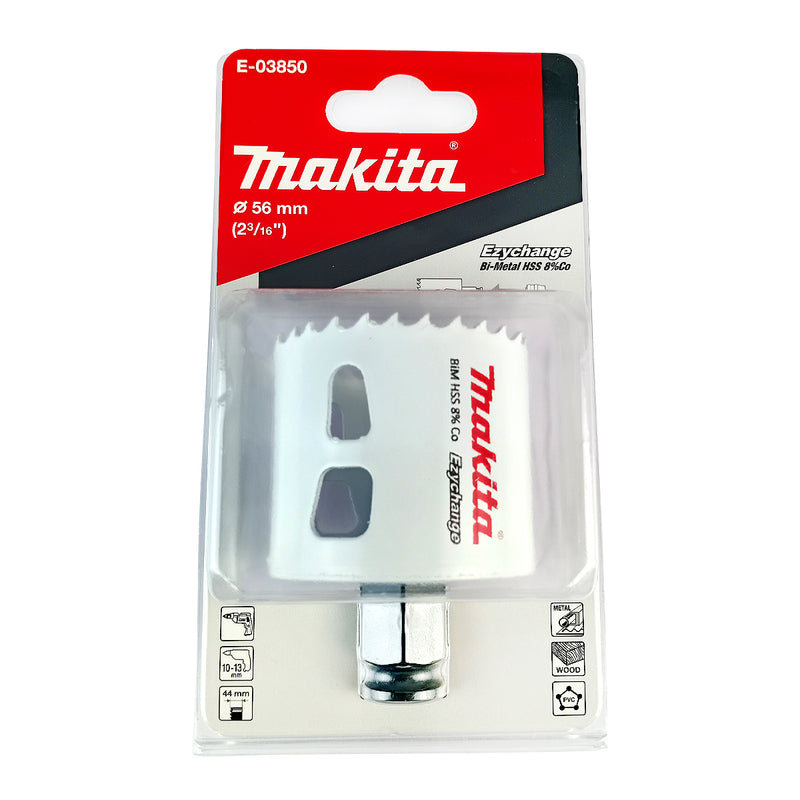 Mũi khoét lỗ Makita chất liệu Bi-Metal HSS-Co 8% dòng Ezychange kích thước từ 16mm-152mm ( cấp 4 sao )
