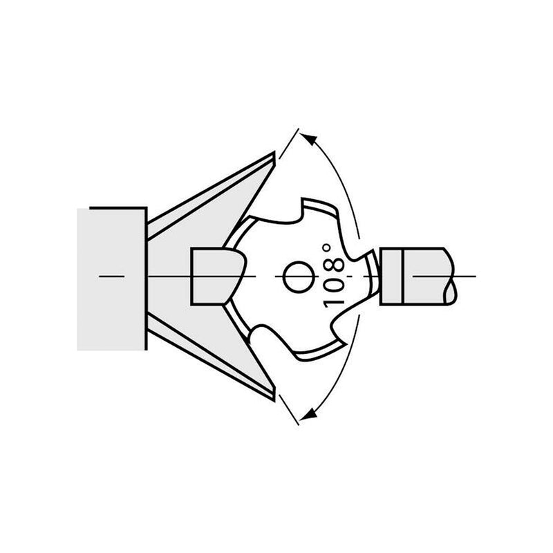 Panme Mitutoyo Series 114 - V Anvil Micrometers, đầu đo chữ V | Đo đường kính ngoài lưỡi cắt 5 cạnh (5 Flute cutting)