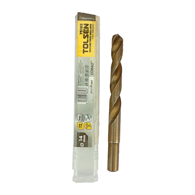 Mũi khoan Inox HSS/M35 (Co5%) tiêu chuẩn công nghiệp 1mm ~ 16mm TOLSEN