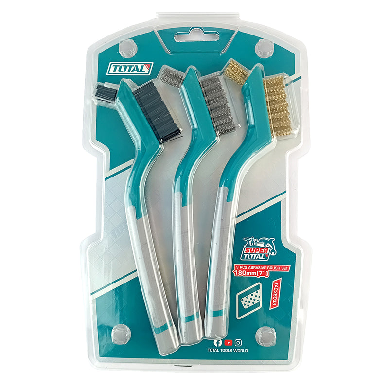 Vỉ 3 bàn chải mini kích thước 180mm (7 inch) Total TAC38033